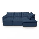 Ver imagem 2 de Sofá de Canto Montana 4 Lugares Retrátil Reclinável 2,70x1,98M Molas Bonnel em Veludo Yescasa