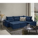 Ver imagem 1 de Sofá de Canto Montana 4 Lugares Retrátil Reclinável 2,70x1,98M Molas Bonnel em Veludo Yescasa