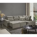 Ver imagem 1 de Sofá de Canto Montana 4 Lugares Retrátil Reclinável 2,70x1,98M Molas Bonnel em Veludo Yescasa