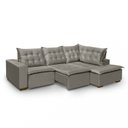 Ver imagem 5 de Sofá de Canto Montana 4 Lugares Retrátil Reclinável 2,70x1,98M Molas Bonnel em Veludo Yescasa