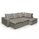 Ver imagem 6 de Sofá de Canto Montana 4 Lugares Retrátil Reclinável 2,70x1,98M Molas Bonnel em Veludo Yescasa