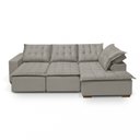 Ver imagem 2 de Sofá de Canto Montana 4 Lugares Retrátil Reclinável 2,70x1,98M Molas Bonnel em Veludo Yescasa