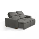 Ver imagem 6 de Sofá Alabama 3 Lugares Retrátil Reclinável 1,95M Mola Bonnel em Veludo Yescasa