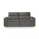 Ver imagem 2 de Sofá Alabama 3 Lugares Retrátil Reclinável 1,95M Mola Bonnel em Veludo Yescasa