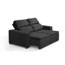 Ver imagem 6 de Sofá Alabama 3 Lugares Retrátil Reclinável 1,95m Mola Bonnel em Veludo Yescasa