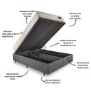 Ver imagem 6 de Base Box Baú King 193x203 Linho  com Colchão Audaz Molas Ensacadas