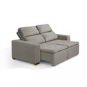 Ver imagem 6 de Sofá Alabama 3 Lugares Retrátil Reclinável 1,95M Mola Bonnel em Veludo Yescasa