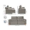 Ver imagem 3 de Sofá Alabama 3 Lugares Retrátil Reclinável 1,95M Mola Bonnel em Veludo Yescasa