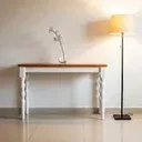 Ver imagem 1 de Aparador Madeira Maciça Pés Torneados 120x40cm Gardênia Yescasa Branco/Marrom