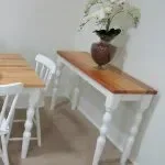 Aparador com Vidro 120cm Madeira Maciça Pés Torneados Gardênia Yescasa Branco/Natural - 5