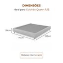 Ver imagem 3 de Cama Japonesa com Cabeceira Seo Louvre Queen Bouclé Off White - Sallar Home