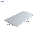 Ver imagem 3 de 1 Prateleira Branca 70X40 Tampo Tabua Mdf Organizadora Decoração Cozinha Quarto Banheiro Sala