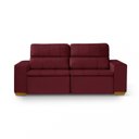 Ver imagem 2 de Sofá Alabama 3 Lugares Retrátil Reclinável 1,95m Mola Bonnel em Veludo Yescasa