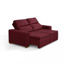 Ver imagem 6 de Sofá Alabama 3 Lugares Retrátil Reclinável 1,95m Mola Bonnel em Veludo Yescasa