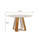 Ver imagem 3 de Conjunto Sala Jantar 4 Cadeiras Atena Marrom/Cinamomo/Bege/Off White