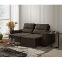 Ver imagem 1 de Sofá Alabama 3 Lugares Retrátil Reclinável 1,95m Mola Bonnel em Veludo Yescasa