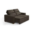 Ver imagem 6 de Sofá Alabama 3 Lugares Retrátil Reclinável 1,95m Mola Bonnel em Veludo Yescasa