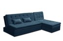 Ver imagem 2 de Sofá Cama 1 e 2 Lugares Natalia Suede Azul Madelina Decor