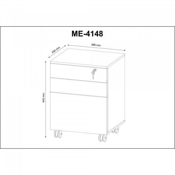 Conjunto Home Office Industrial Escrivaninha, Gaveteiro e Armário Espresso Móveis - 2