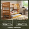 Treliche Solteiro de Madeira Maciça Pinus com Cama Auxiliar - 4