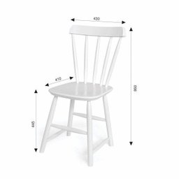 Kit 2 Cadeiras de Jantar Madeira Maciça Gardênia Branco Yescasa - 4