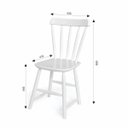 Ver imagem 4 de Kit 2 Cadeiras de Jantar Madeira Maciça Gardênia Branco Yescasa