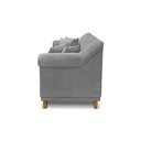 Ver mais imagens de Sofá Decorativo 220cm 3 Lugares com 4 Almofadas Armstrong Veludo Cinza - Gran Belo