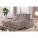 Ver imagem 1 de Sofá Milão Retrátil e Reclinável 250cm com Super Pillow de 30cm com Molas Pocket - Bege