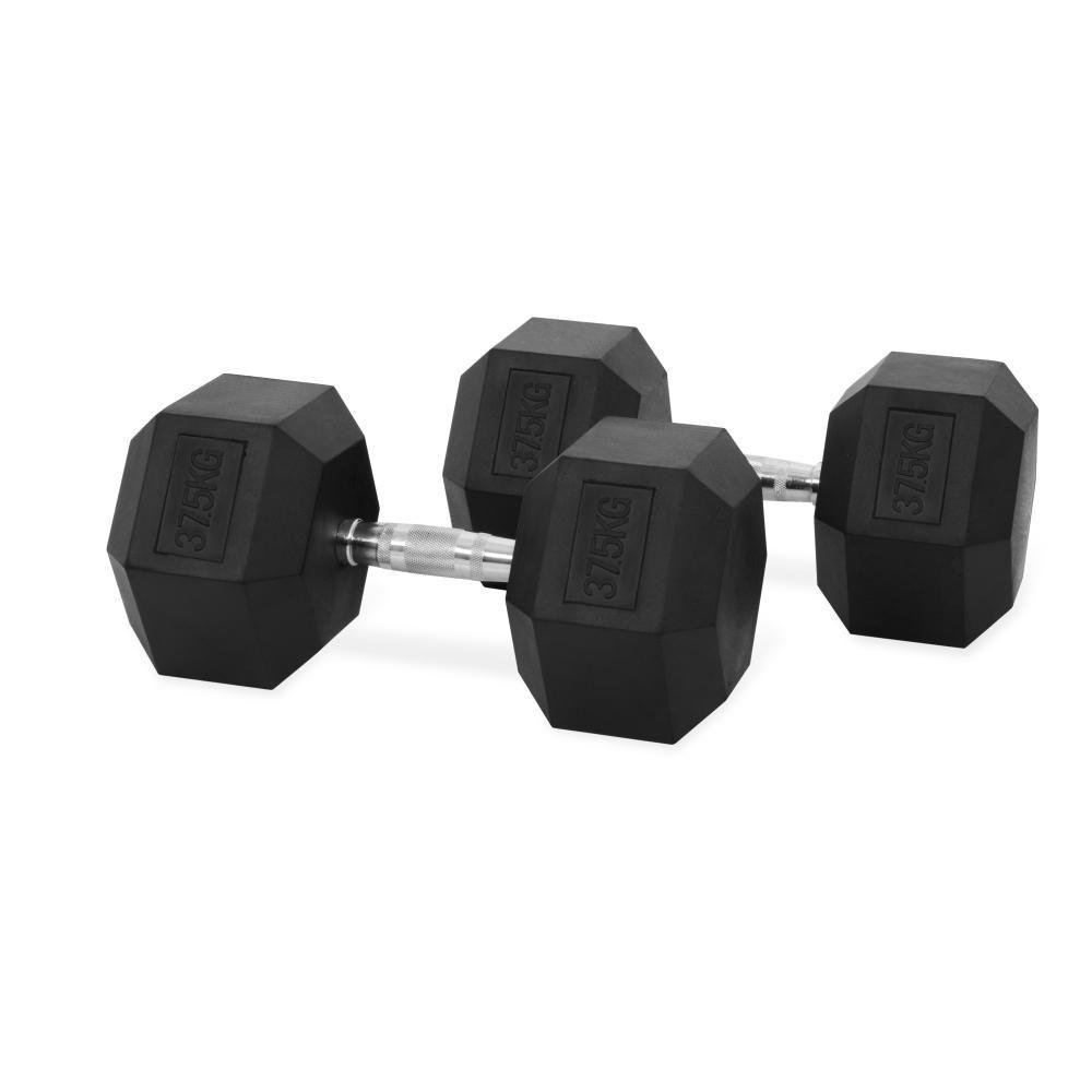 Par de Halteres Dumbell Sextavado 37,5kg Ahead Sports As2102 - 1