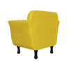 Poltrona Decorativa Com Capitone Para Clínica Juliana Suede Amarelo - DL Decor - 3