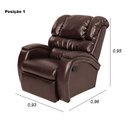 Ver imagem 3 de Poltrona Reclinável Imperial Zero Wall Corissimo Marrom 850