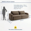 Ver mais imagens de Sofá Cama 4 Lugares Retrátil e Reclinável 276cm Montreal