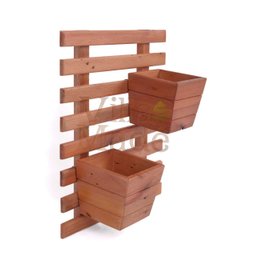 JARDIM VERTICAL RIPADO PEQUENO COM 02 VASOS CÔNICOS - 1