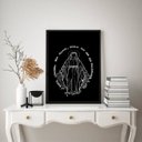 Ver imagem 1 de Quadro Nossa Senhora Das Graças Moderno Minimalista 45x34cm:madeira Branca