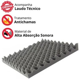 Kit com 20 Paineis Acusticos Isolamento de Som Total 50x50x3 - 6