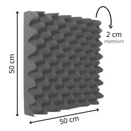 Kit com 20 Paineis Acusticos Isolamento de Som Total 50x50x3 - 5