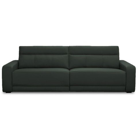 Sofá 4 Lugares Rettrátil Reclinável Elétrico 284cm Mazi L06 Couro Verde Escuro - Lyam Decor