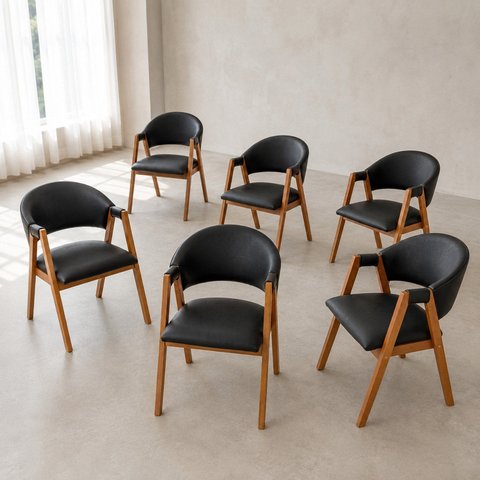 Kit 6 Poltronas de Jantar em Durango Design Elegante & Sofisticado Ergônomica com Braços
