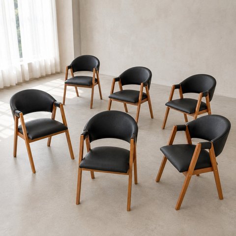 Kit 6 Poltronas de Jantar em Durango Design Elegante & Sofisticado Ergônomica com Braços