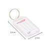 Kit 70 Chaveiro de Plástico Branco com Abertura e Etiqueta Pautada para Identificação - 5