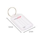 Ver imagem 4 de Kit 70 Chaveiro de Plástico Branco com Abertura e Etiqueta Pautada para Identificação