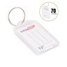 Kit 70 Chaveiro de Plástico Branco com Abertura e Etiqueta Pautada para Identificação - 6