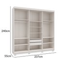 Ver imagem 3 de Guarda-Roupa Casal 6 Portas 2 Gavetas 100% MDF Valência Off White/Nevaska