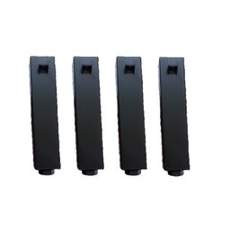 Kit 4 Pés de Bancadas Gabinetes Cozinha Ita 18 a 20cm Preto - 1