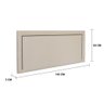 Cabeceira Casal Reta Luxo 140x60 Courino Off White - Tachas Fumê - 6