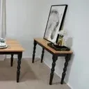 Ver imagem 5 de Aparador Madeira Maciça Pés Torneados 120x40cm Gardênia Yescasa Preto/Marrom