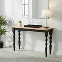 Ver imagem 1 de Aparador Madeira Maciça Pés Torneados 120x40cm Gardênia Yescasa Preto/Marrom