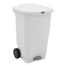 Ver imagem 1 de Cesto de Lixo Grande com Pedal e Rodas 100L Branco Tramontin