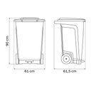 Ver imagem 4 de Cesto de Lixo Grande com Pedal e Rodas 100L Branco Tramontin