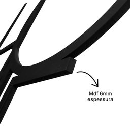 Escultura Decorativa de Parede Home em Mdf 6mm Preto - 3
